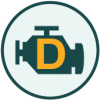 Diesel Engine Exhaust Image of an engine with a capital D in the center for Diesel